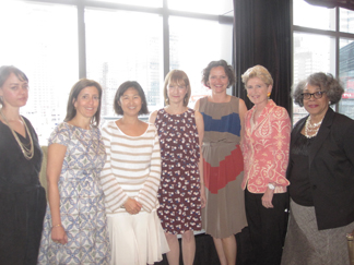 ArtTable luncheon at the Mandarin Oriental Hotel Jennifer Rissler, Susan Freedman,  Maya Lin, Patricia Harris, Cecilia Alemani,; Donald R. Mullen, Jr. Emily Rafferty, Lowery Stokes Sims 